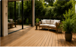 Timber deck with outdoor seating